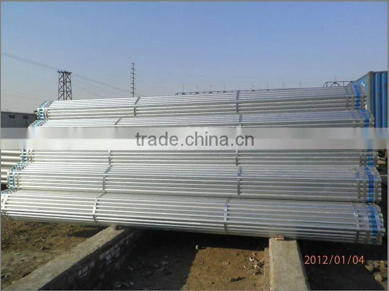 pre-galvanized round steel pipe /factory direct sale