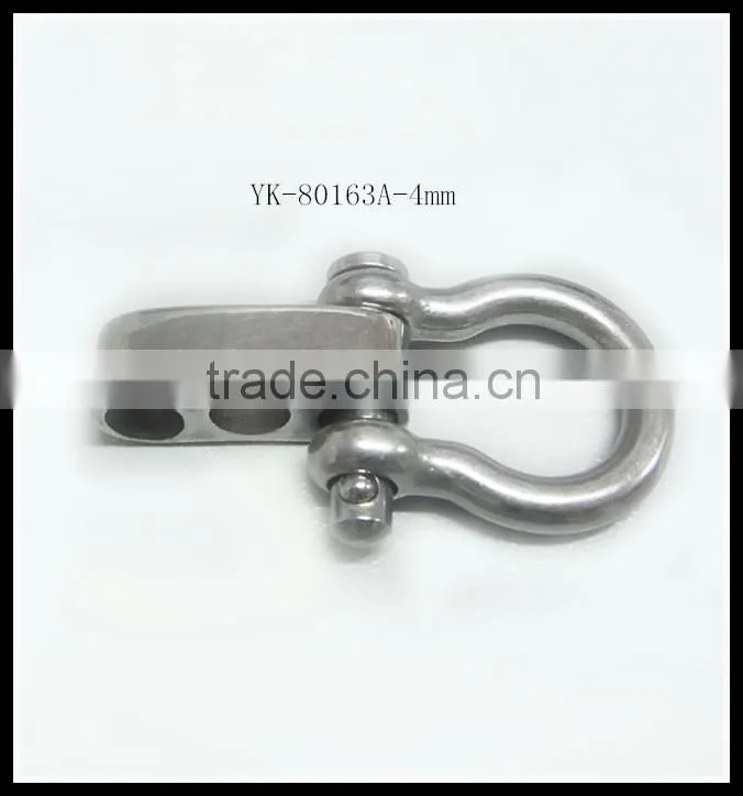 Dgjinyu Popular stainless steel 4mm shackle, Paracord bracelet shackle with clevis pin