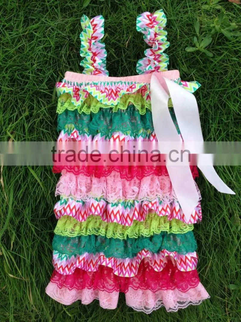 Wholesale posh lace romper girls petti lace romper ruffle lace romper
