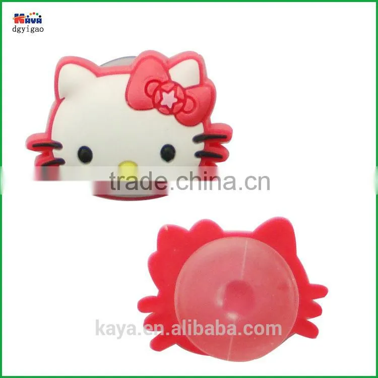Promotional 3d plastic animal shoe buckle/PVC Tiger shoe buckle