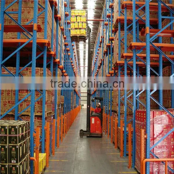 high density storage first-in-last-out warehouse drive in racking
