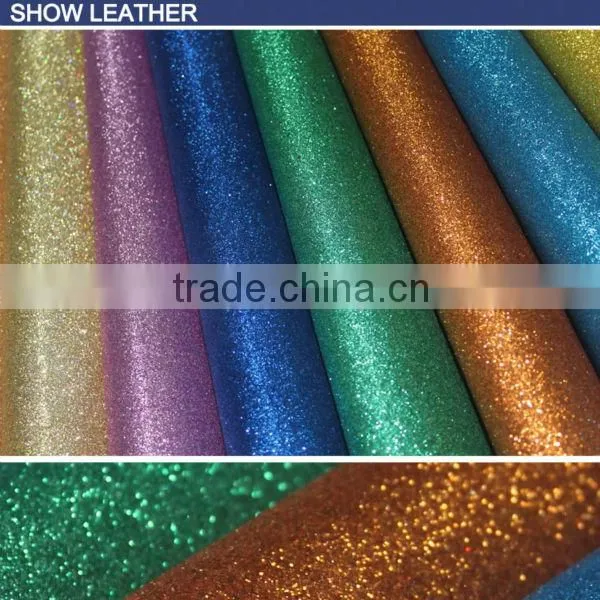 Glitter leather/small powder glitter shoes leather A1502