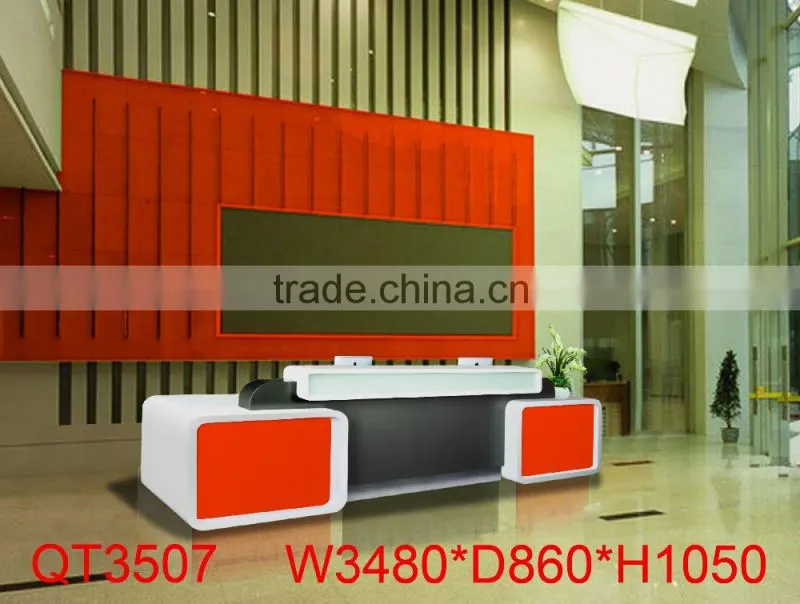hot selling high quality glass reception desk factory sell directly QT3507