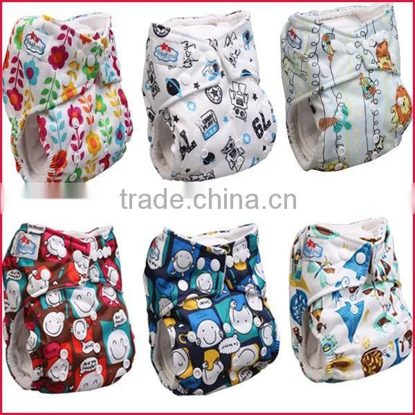 2012 October Newest Six Printed Patterns Baby Cloth Diaper Nappy