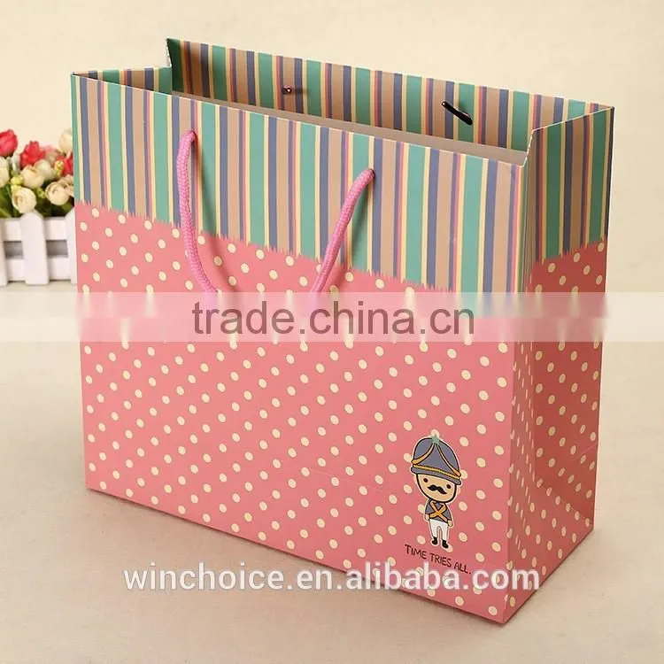 Ivory board /art paper bag ,shopping promotion bag , customized printing, nylon rope handle