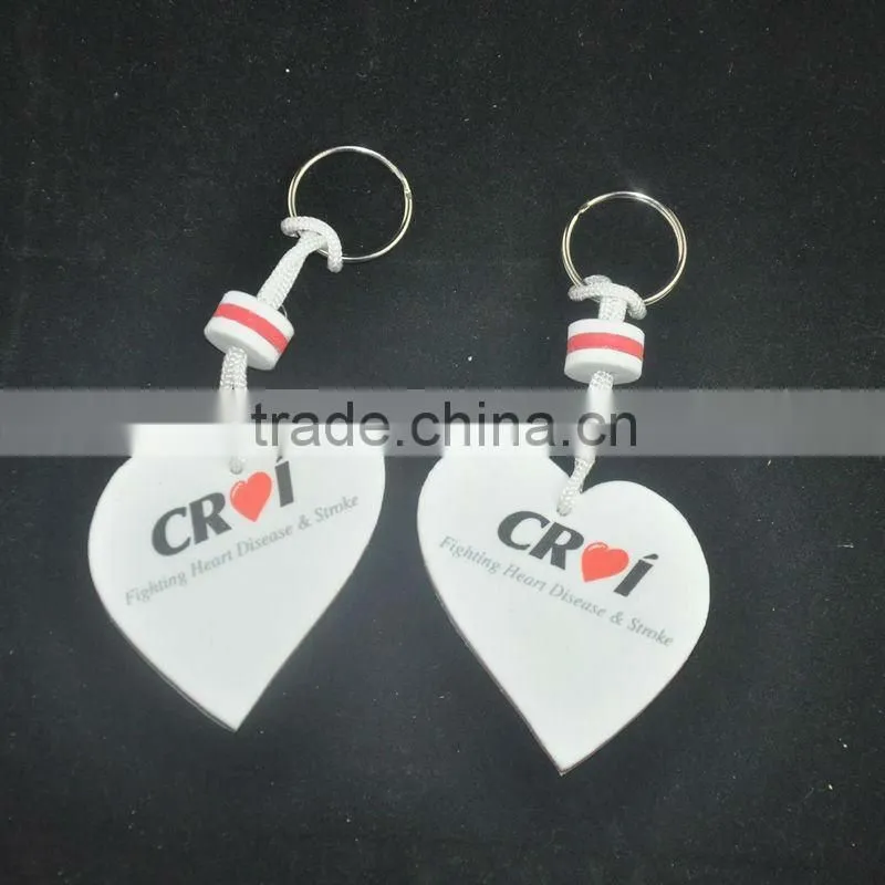 2015 Alibaba China promotional gift love heart shape eva keychain