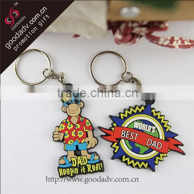 Printed logo & custom design advertising soft rubber key holder