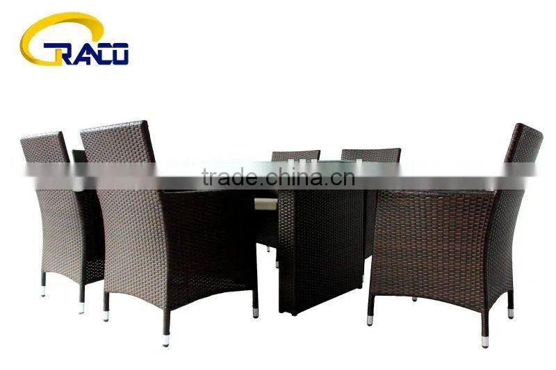 Granco KAL110 7pcs outdoor furniture high back rattan sofa set