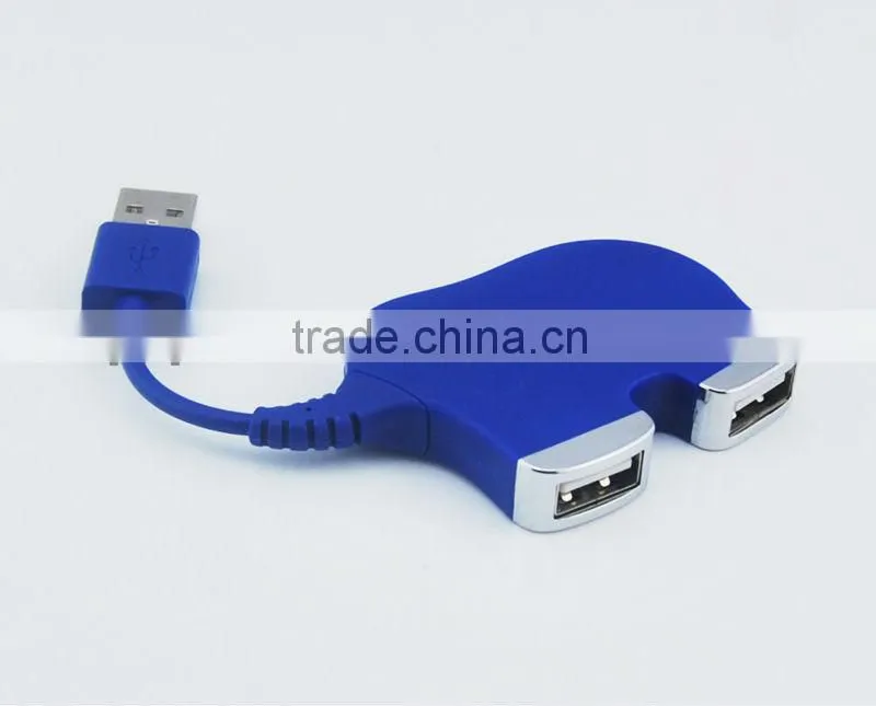 new arrival usb 2.0 animal shaped usb hub 4 ports as gift