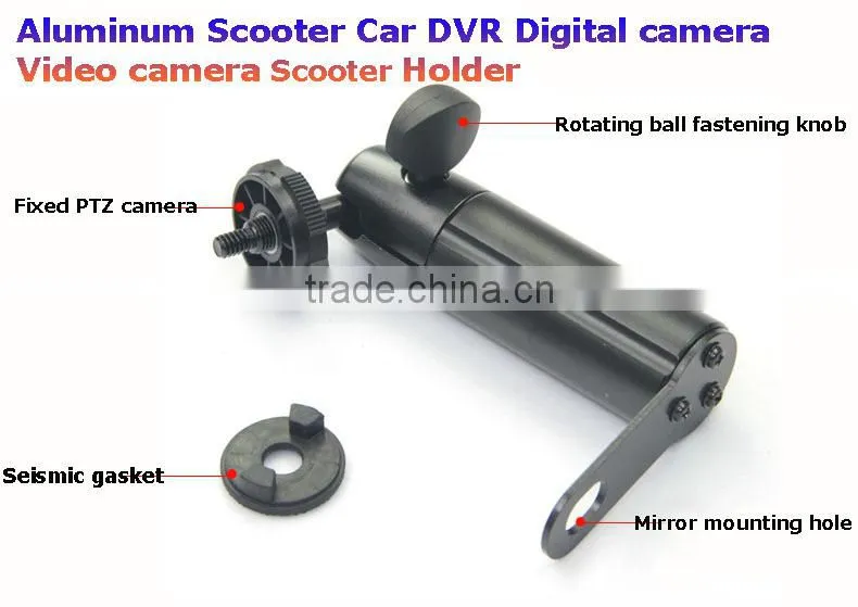 Universal Metal Material 1/4" screw head Scooter Mount for Digital Camera Car DVR Mobile Phone Motorcycle Mirror Stand Holder