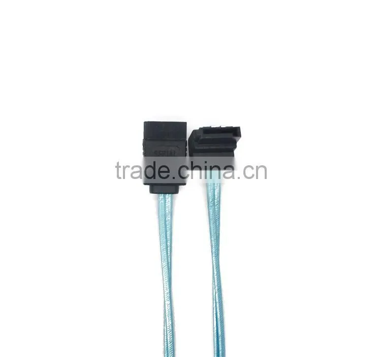 Sata data cable 3.0 with latch 6Gbps ,blue mini sata cable