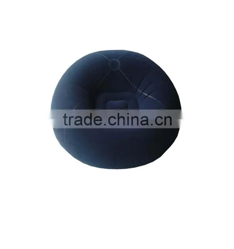Flocked PVC Inflatable Sofa, china inflatable air sofa chair, foot rest inflatable sofa chair with pillowair sofa with foot