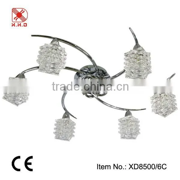 fashion modern living room decoration glass ceiling amd pendant lamp made in china