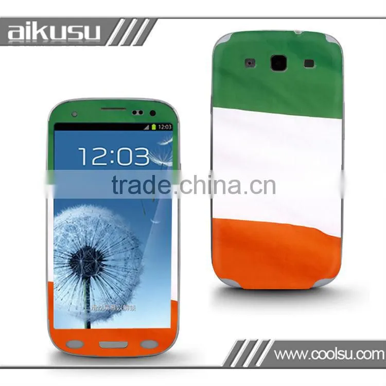 Flag style wood color sticker