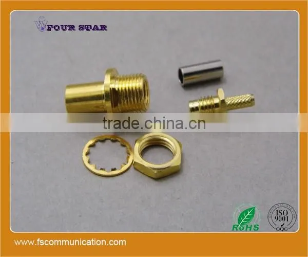 SMB Connector Female Back Bulkhead Crimp for RG316 Cable