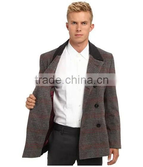 Double-breasted button coat gentlemen coat