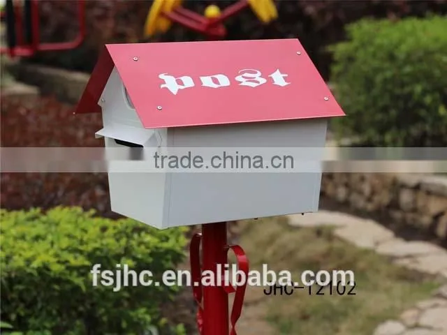 JHC-12102/Pole type mailbox/Mailbox/Foshan JHC-12102 Classical Outdoor Garden Letter Box/Mailbox/Mail Box