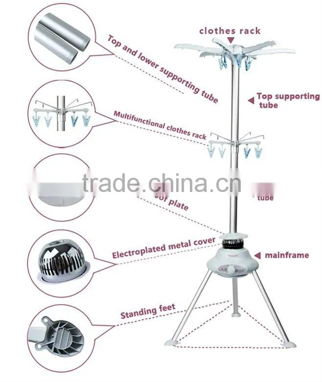mini portable electric clothes dryer with multi-functional towel layer