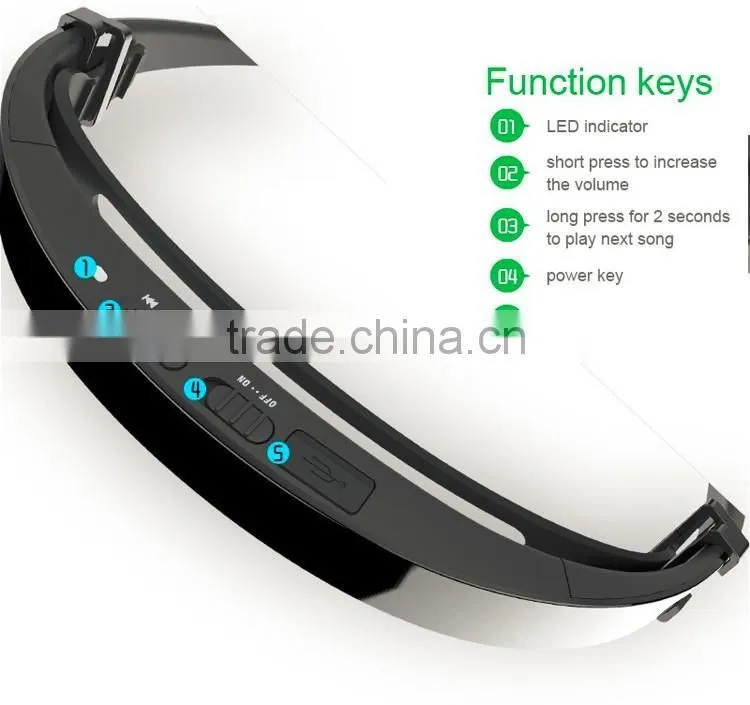 OEM Headband Wireless Bluetooth Headphones On Alibaba,New Innovative Bone Conduction Headphone