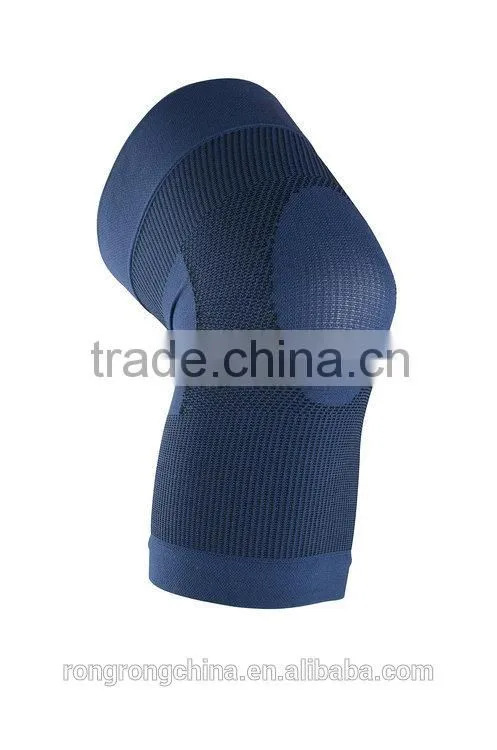 Fashion Navy Basketball Leg Sleeve Jacquard Compression Knee Sleeve For Sports