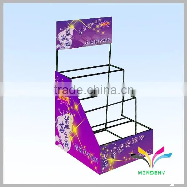 High Quality Factory Customize Wire Metal 4 tiers mineral water rack