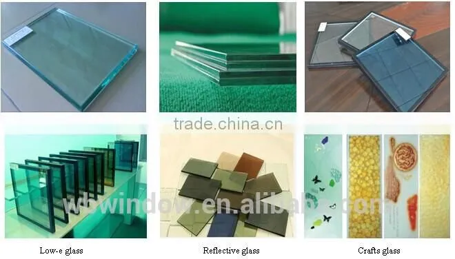 Graceful pvc casement window with blinds inside design,shutter window
