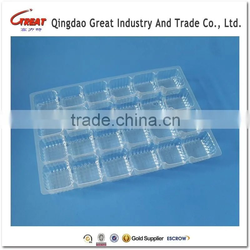 Disposable Plastic Chocolate Packaging Tray clemshell bilster packaging box