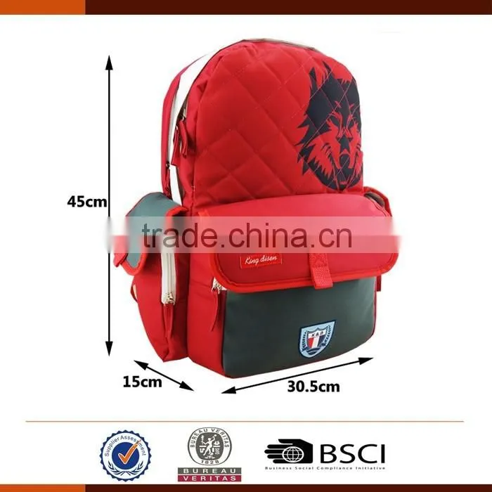 Stylish 600D Student School Bag With Laptop Compartment