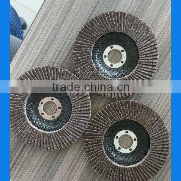 H539 High quality fiberglass 125*22.23mm brown abrasive flap disc