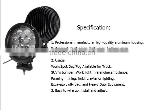 Led Headlight 12v Led Work Light Waterproof Driving Light 60W Cre-e Spot Lights Led For Car Off Road UTE 4WD JEE-P ATV CA SUV