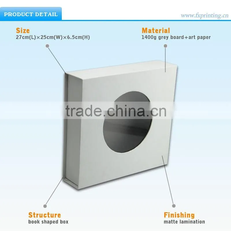 Custom Cardboard Printed Baby Clothing Packaging Boxes with Clear PVC Window