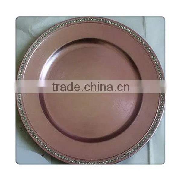 Decorative Plastic Crystal Charger Plates