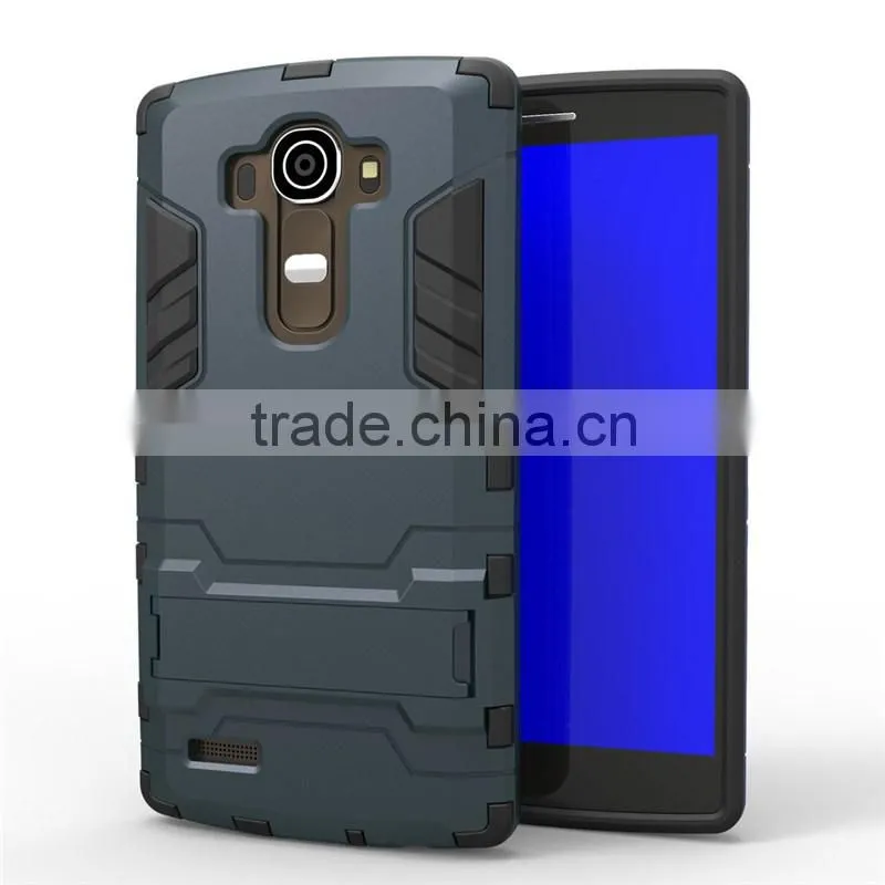 Hot Selling Hybrid Kickstand TPU PC Armor Case Iron Man Cellphone Case For LG G4 Note