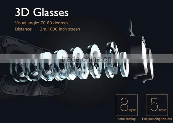 2016 Best Selling 3D Video Glasses Portable VR BOX