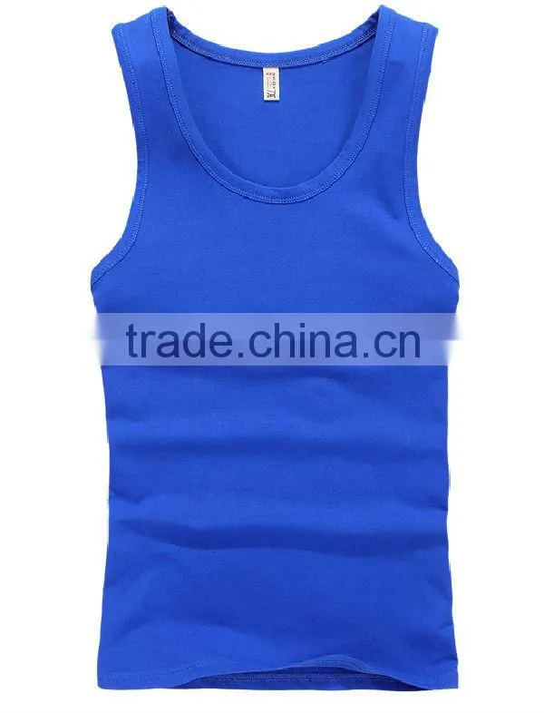 Wholesale custom 100 cotton blank tank top men