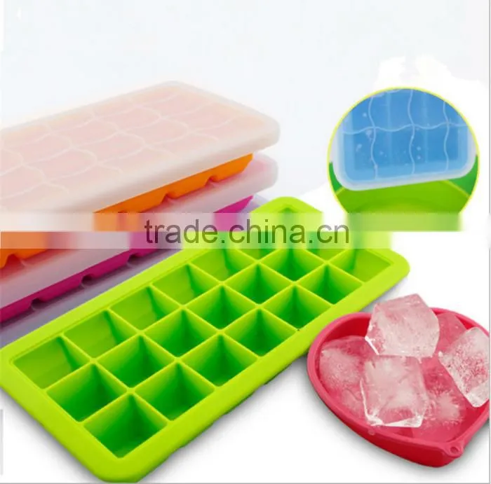 BPA Free Silicone Baby Blocks Freezer Storage Container
