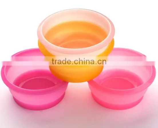 Food Grade BPA-Free, Non-toxic Baby & Toddler Foldable Silicone Bowl with Lids
