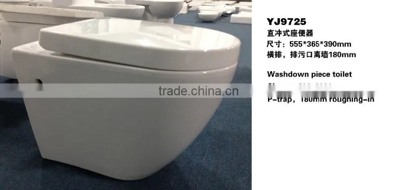 YJ9725 Ceramic Bathroom Save Spaces Wall hung toilet/WC/ Water Closet