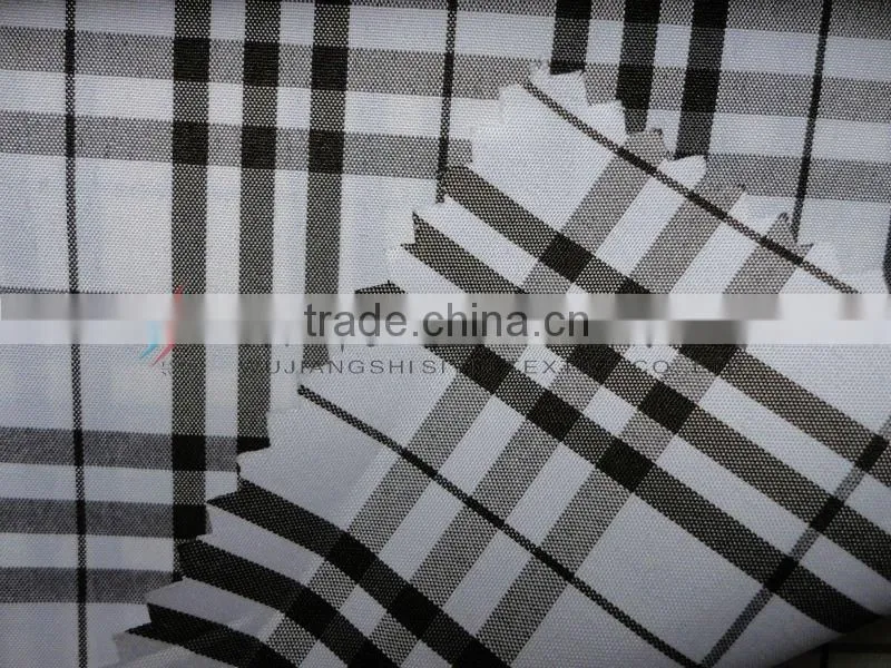 check and plaid black and coffee yarn dyed fabric for shirt
