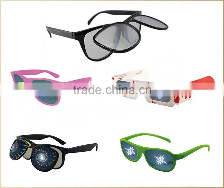 Factory supply 3D heart diffraction glasses wholesale