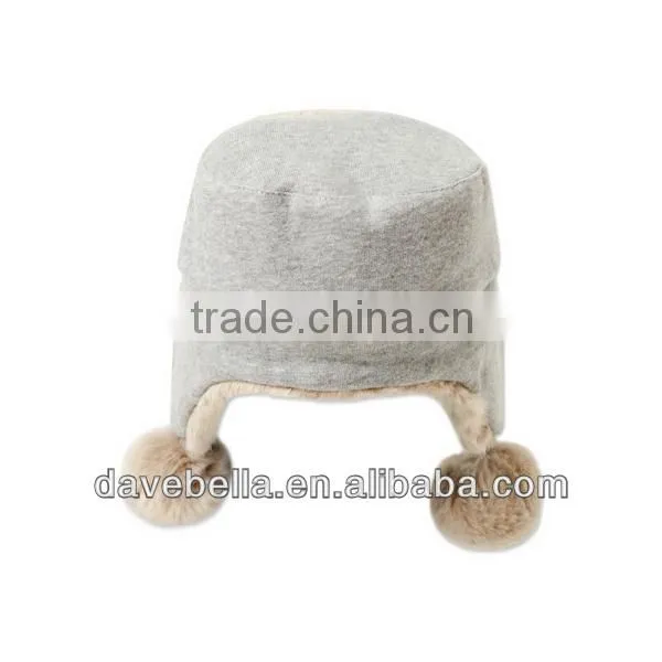 DB321 wholesale dave bella winter baby hat caps newborn hat baby earflat caps