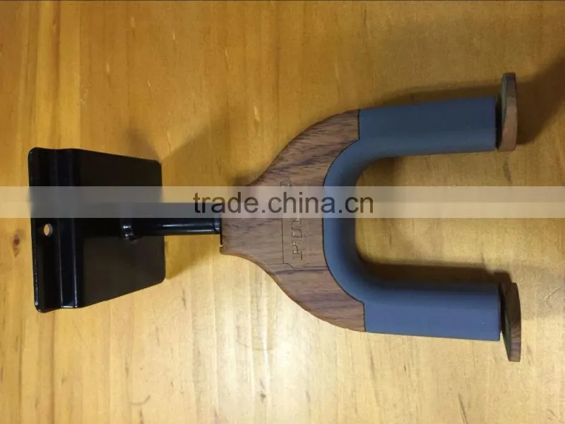 Auto Lock Type Wood Guitar Hanger / Music Instrument Wall Hanger