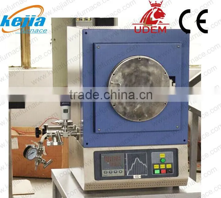 CE Certified 1100C Programmable 7.6 Liter Vacuum Chamber Furnace With digital vacuum gauge