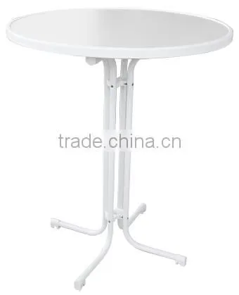 factory direct high quality LED foldable cocktail table bar table bistro table with stretch cover