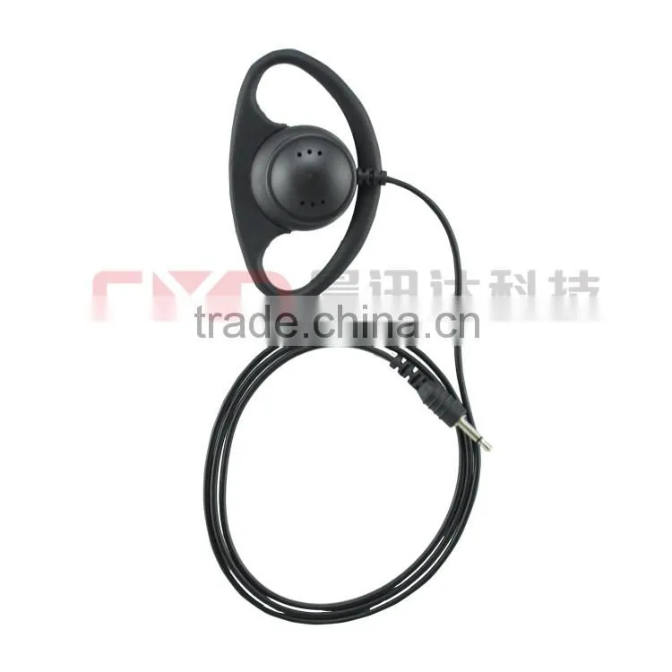 Big sale D loop listen only ear hanger receive kit earphone for Police Forces
