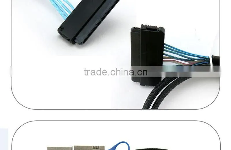 1m External Mini SAS 26pin (SFF-8088) Male to Internal Mini SAS 32pin (SFF-8484) female Cable