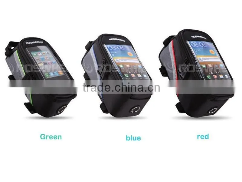 Factory Wholesale Package Outdoor Cycling Waterproof Bike Bag with Mobile Phone Screen Touch Large size 5.5-inch