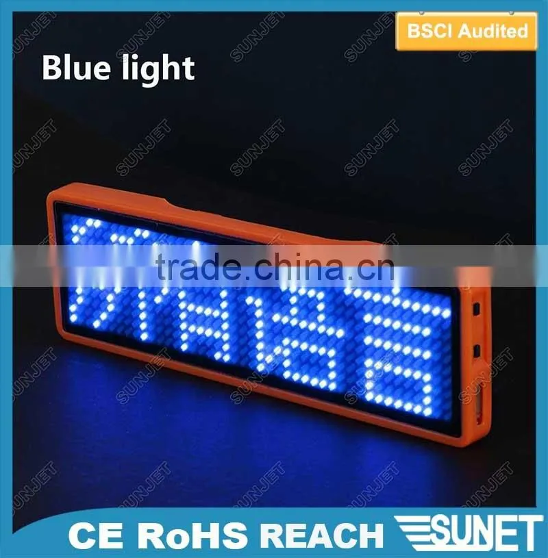 2016 english led badge high brightness led badge