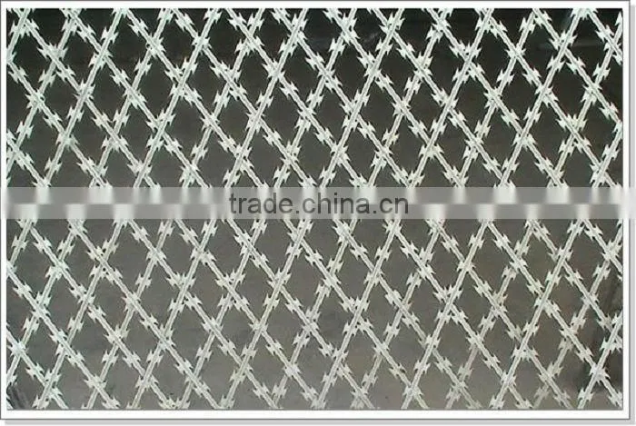 Low price Cross razor concertina razor barbed wire