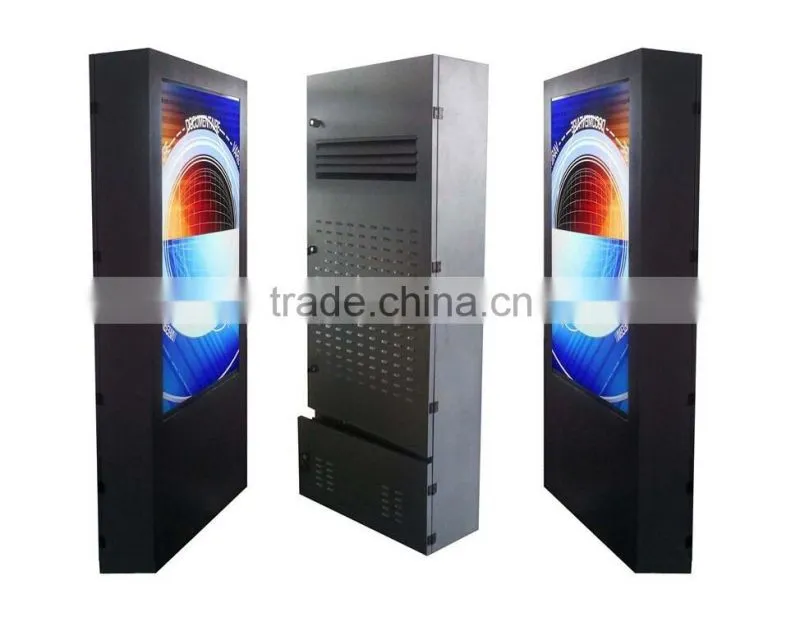 Outdoor Touch Screen Kiosk,Lcd Screen Advertising with protection layer of ultrathin, high light perfectly clear tempered glass